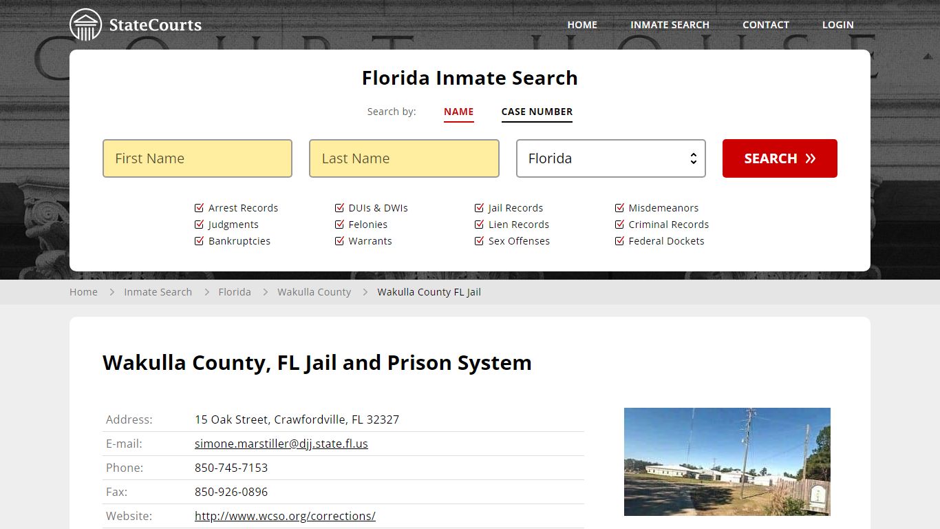 Wakulla County FL Jail Inmate Records Search, Florida - StateCourts