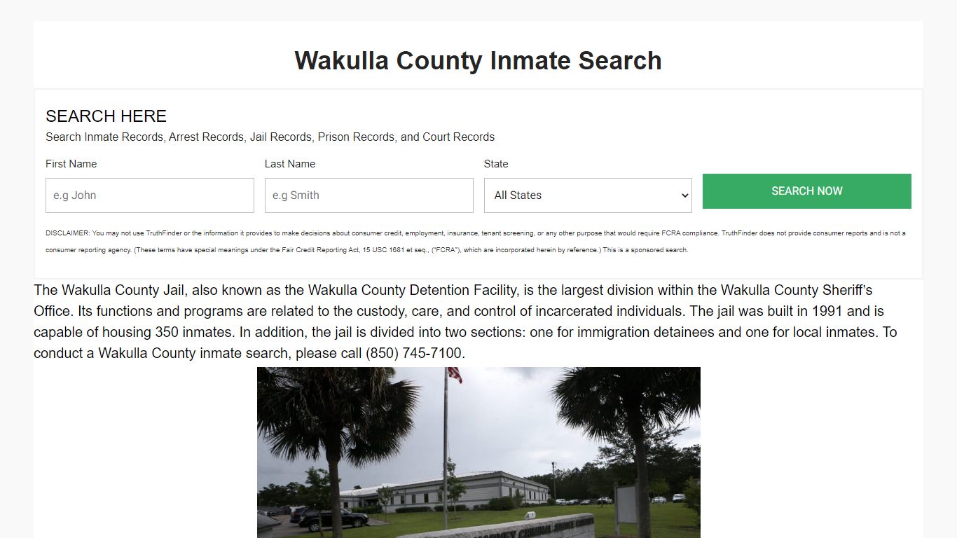 Wakulla County Inmate Search